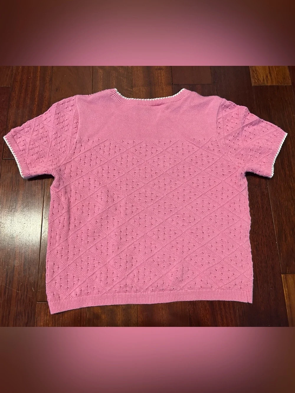 GAP Girls Pink Short Sleeve Knit Sweater Top Cottagecore Coquette